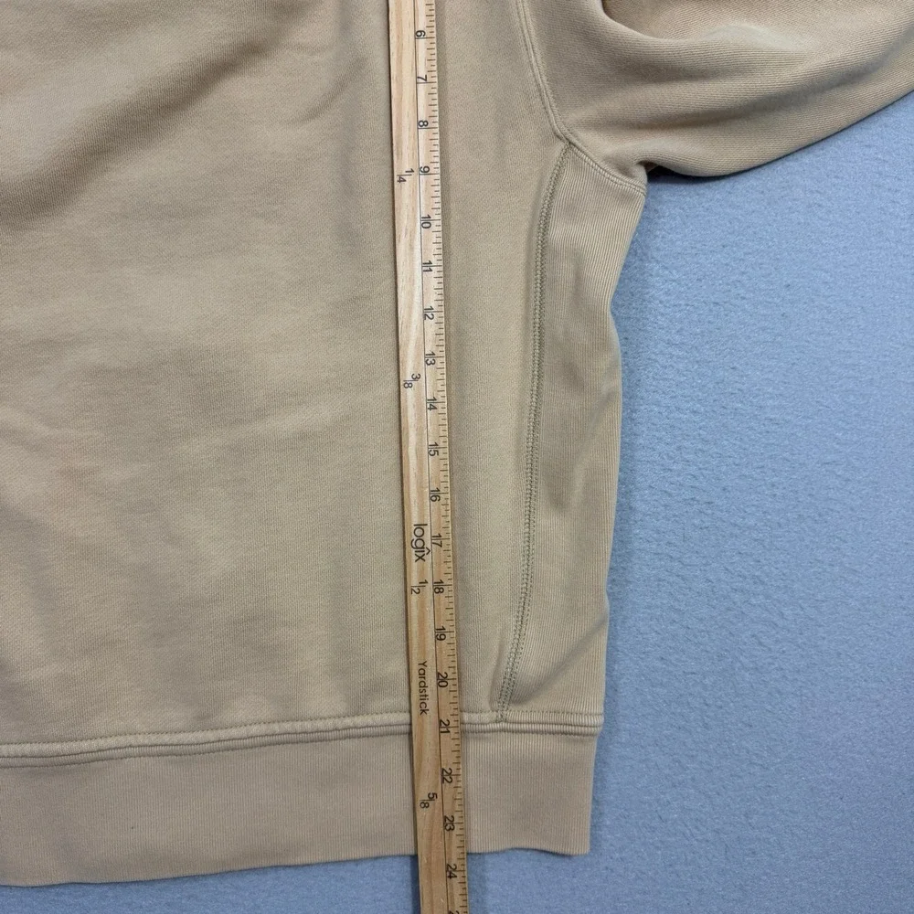 Polo Ralph Lauren Hoodie Small Beige Full Zip Pony Logo Waffle Lined Sweatshirt